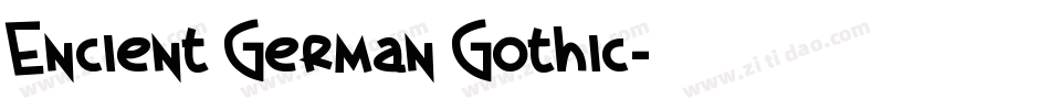 Encient German Gothic字体转换